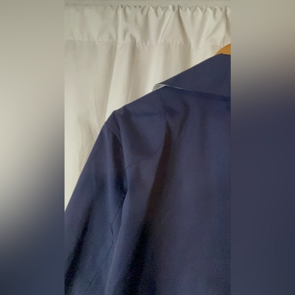 Vtg RALPH LAUREN Navy Blue Short Fireman Clasp Hook Nautical Nylon Jacket Sz 3x - Picture 9 of 13